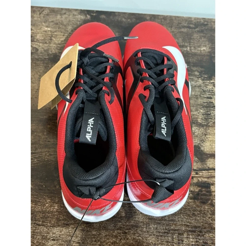 Nike Alpha‎ Menace 4 Shark Men's Red/White Football Cleats NWOB Size 12 Shoe